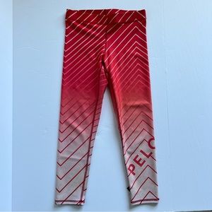 Terez Peloton Ombre Lightning Red, Orange Capri Leggings Women's Size Small